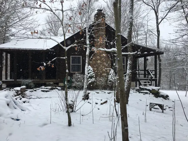 Serenity Lodge dusted in snow